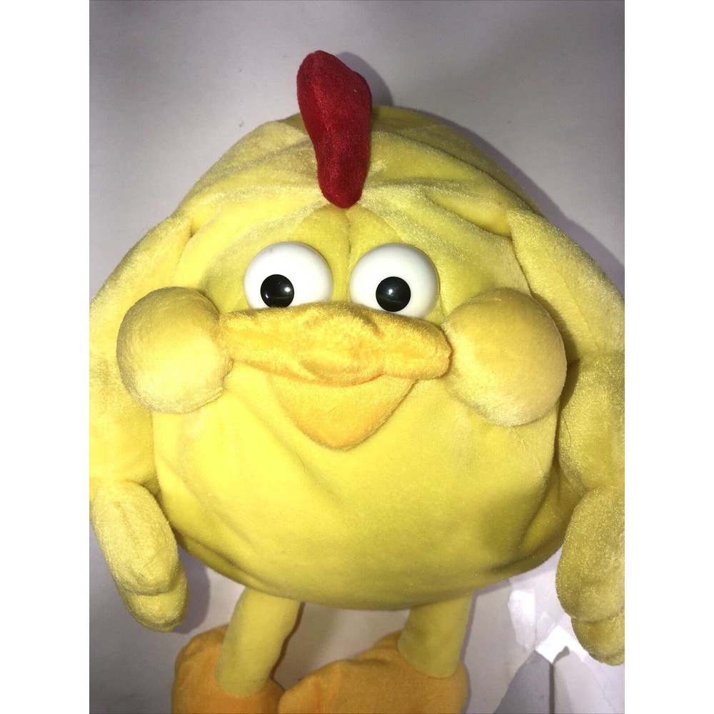 Walmart Stuffed Animal Egg-Shaped Yellow Spring Chick Plush 4/ Easter? 16”x10”